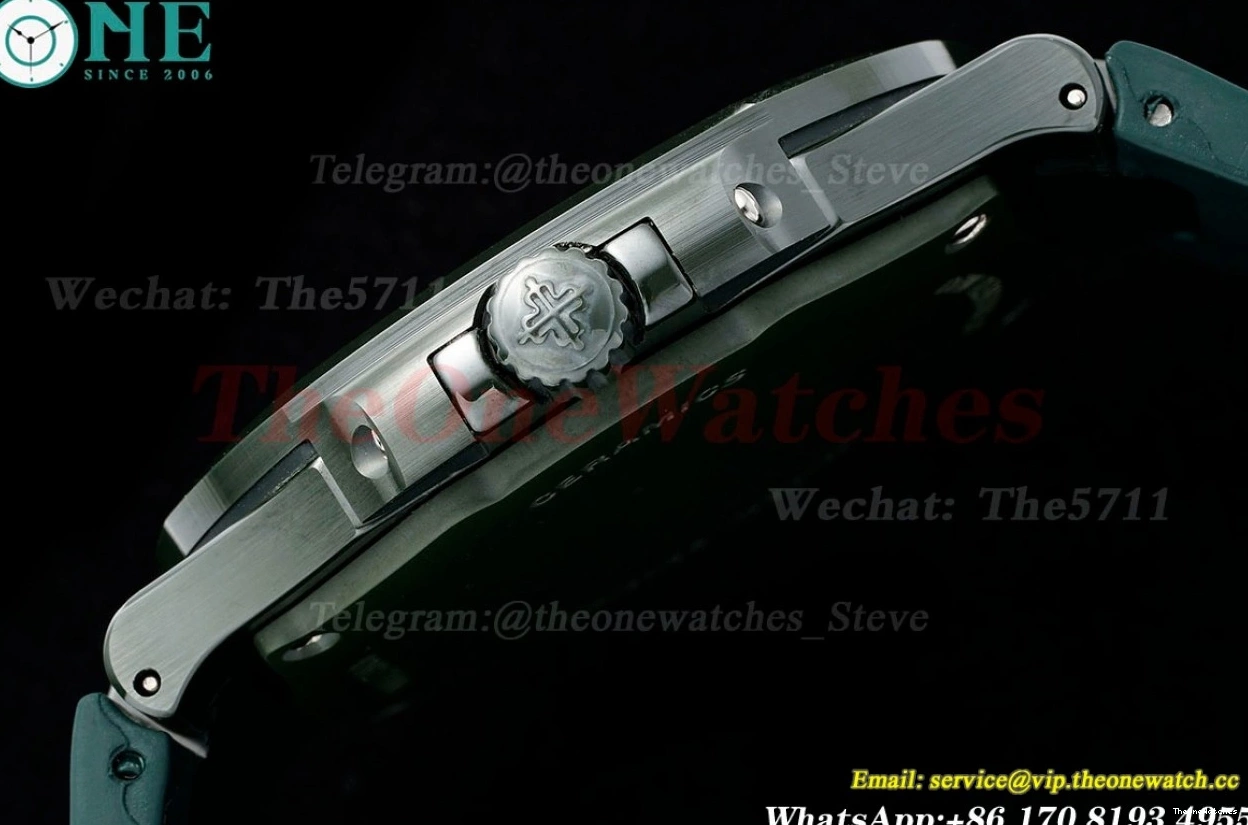 5711 AMGF RU MY9015 Green Nautilus AET Cer Dial 40mm Textured 0409